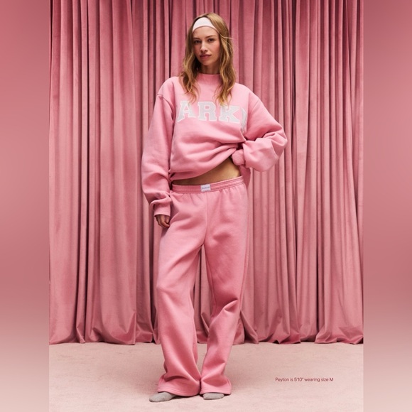 Parke Tops - Parke SET Valentine's Varsity Mock neck in Blush + Lavender